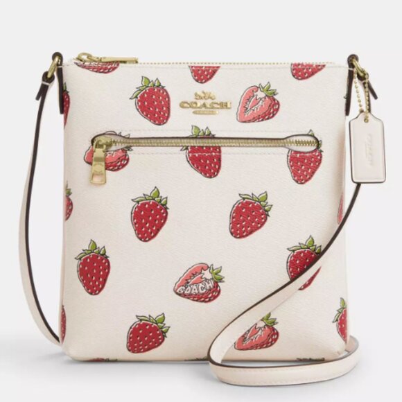 Coach Handbags - Coach Mini Rowan File Bag With Strawberry Print NWT